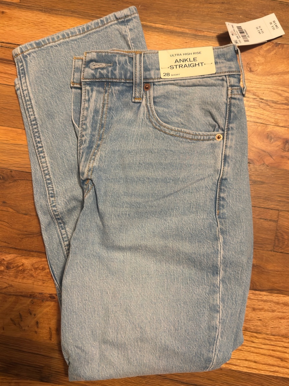 Abercrombie & Fitch Light Blue Straight Ankle Jeans